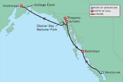 Cruise itinerary map