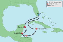 Cruise itinerary map