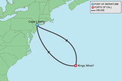 Cruise itinerary map
