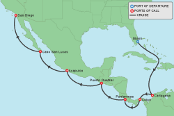 Cruise itinerary map