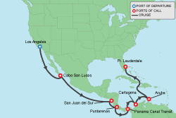 Cruise itinerary map