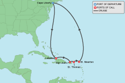 Cruise itinerary map