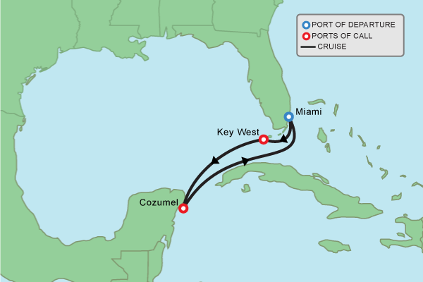 carnival cruise conquest map